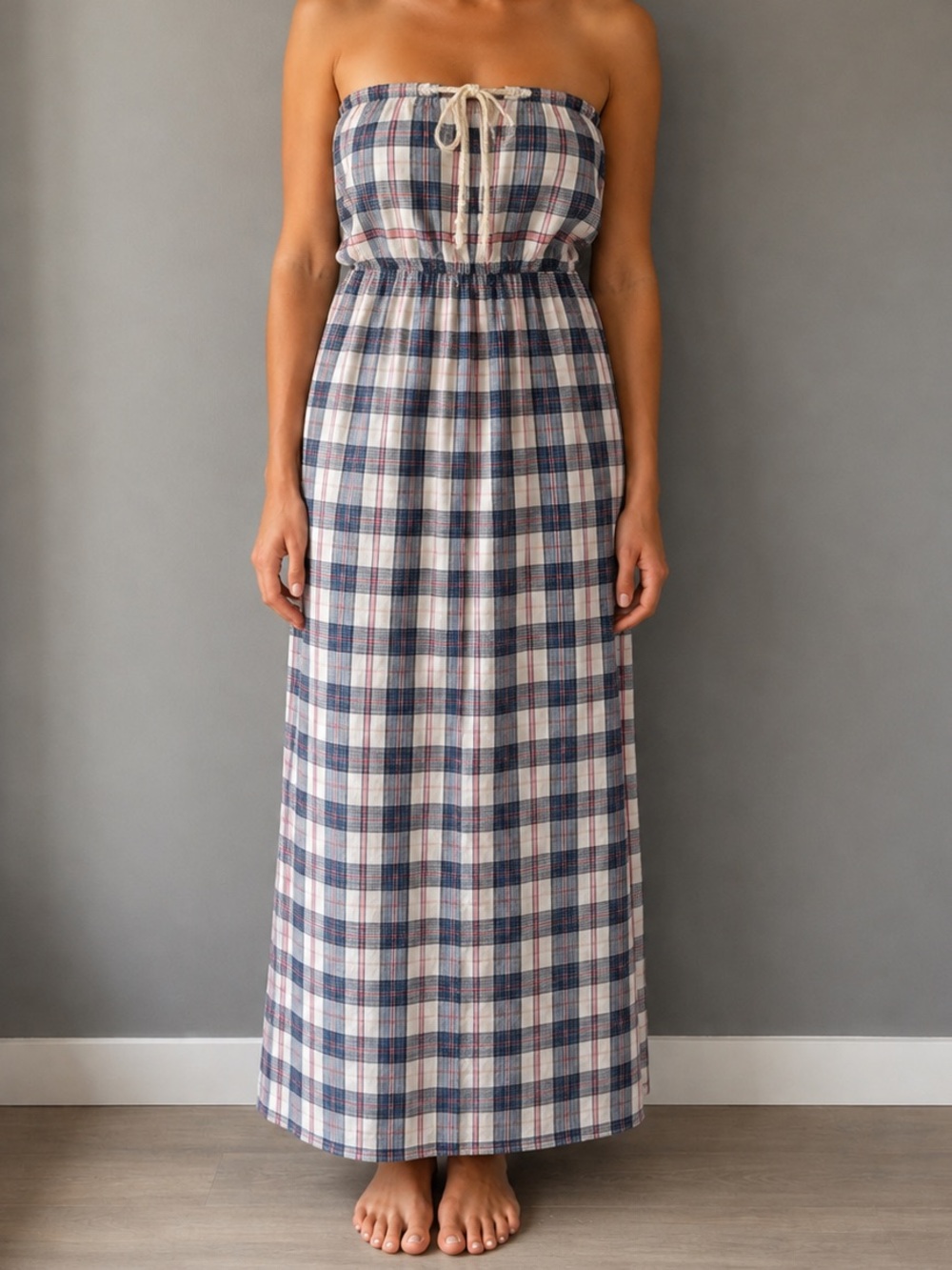 GAP Women’s Plaid Maxi Dress – Size L - Cottagecore